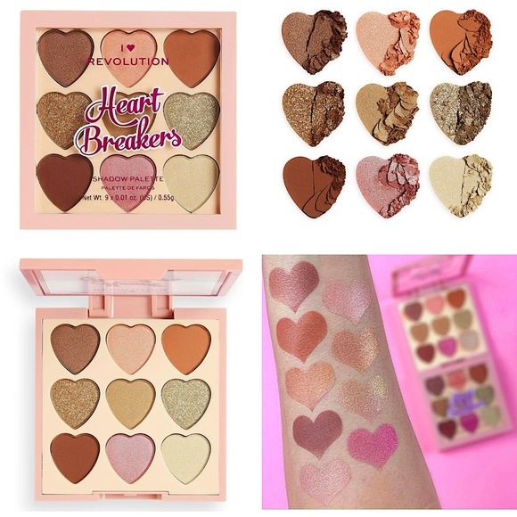 NEW I LOVE REVOLUTION HEART BREAKERS MAJESTIC SHADOW PALETTE - Picture 2 of 9